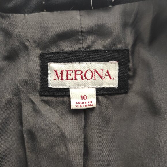 Merona Black Blazer Women's Size 10 (Medium/Large) Good Condition - Picture 6 of 8